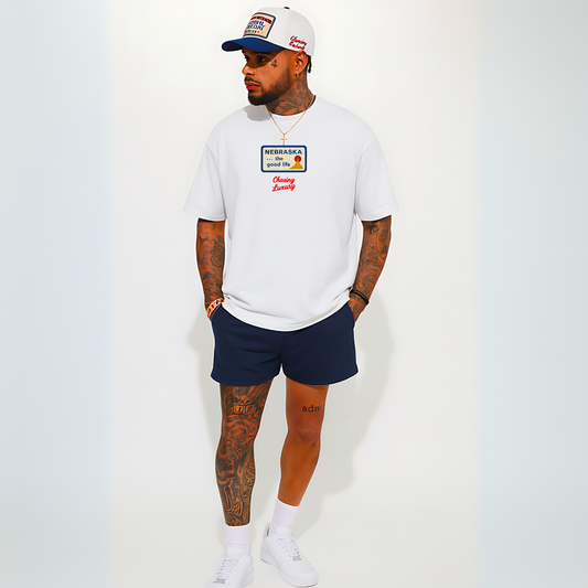 "Out The O" FAUX PATCH BOXY TEE (HEAVYWEIGHT & OVERSIZED)