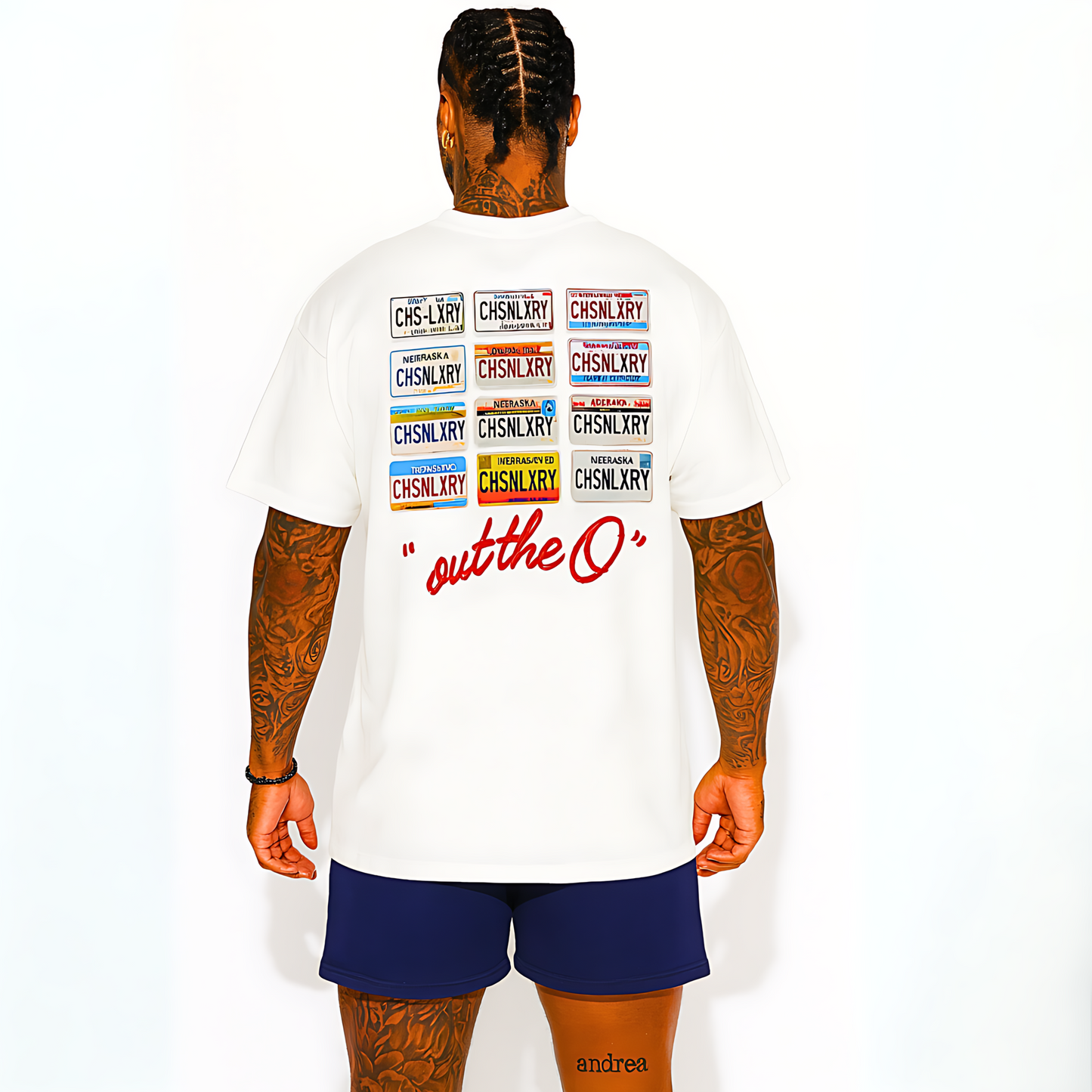 "Out The O" FAUX PATCH BOXY TEE (HEAVYWEIGHT & OVERSIZED)